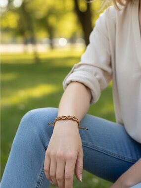 5/29 Braided Tan Cord Adjustable Bracelet - Women's Jewelry